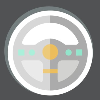 Sticker Steering Wheel. related to Racing symbol. simple design editable. simple illustration vector