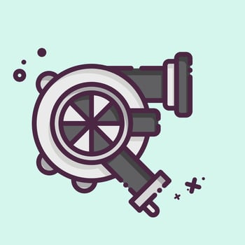 Icon Turbo. related to Racing symbol. MBE style. simple design editable. simple illustration vector