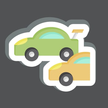 Sticker Race. related to Racing symbol. simple design editable. simple illustration vector