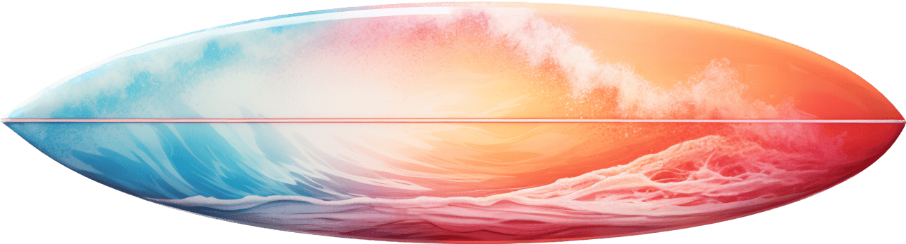 Surfboard png with AI generated.