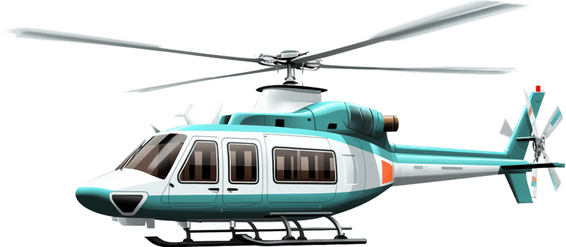 Helicopter png with AI generated.