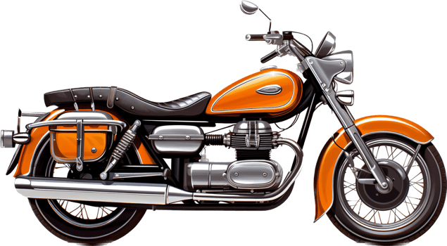 Motorcycle png with AI generated.