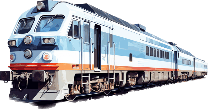 Train png with AI generated.