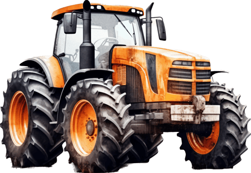 Tractor png with AI generated.