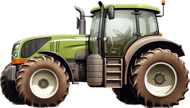 Tractor png with AI generated.