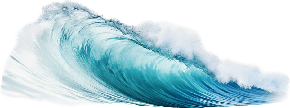 Wave png with AI generated.