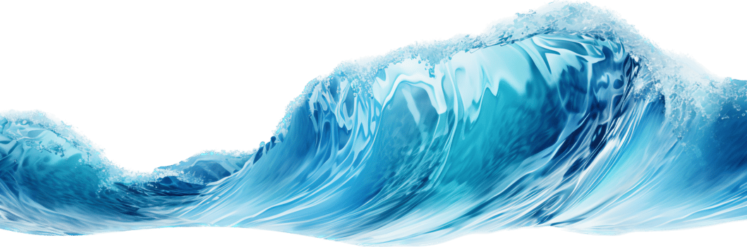 Wave png with AI generated.