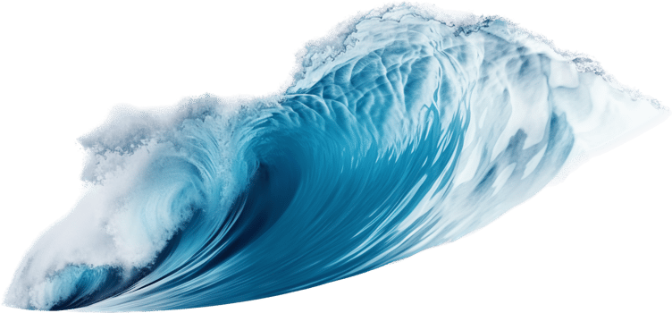 Wave png with AI generated.