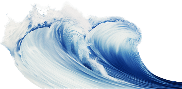 Wave png with AI generated.