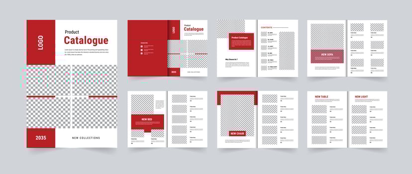 Clean and modern furniture catalog brochure design template A4 Size vector