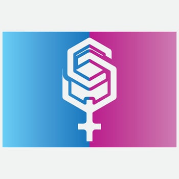 diagonal icon logo gender vector