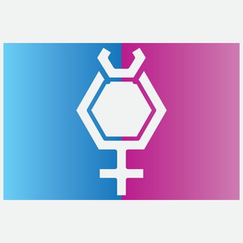 diagonal icon logo gender vector