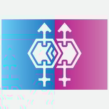 diagonal icon logo gender vector
