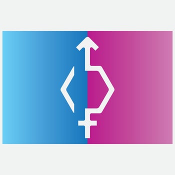 diagonal icon logo gender vector