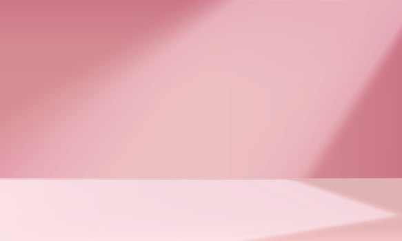 Vector pink abstract background shadow light studio empty backdrop product display scene for product placement