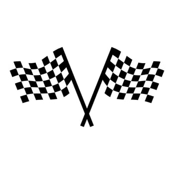 racing flag icon vector isolated on white background
