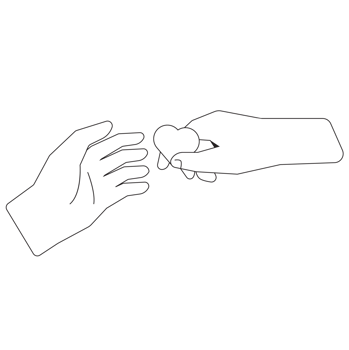 Share Love Valentine People Outline 2D Illustration png