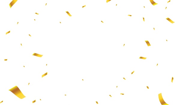 Vector golden confetti background.