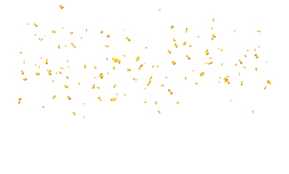 Vector golden confetti background.