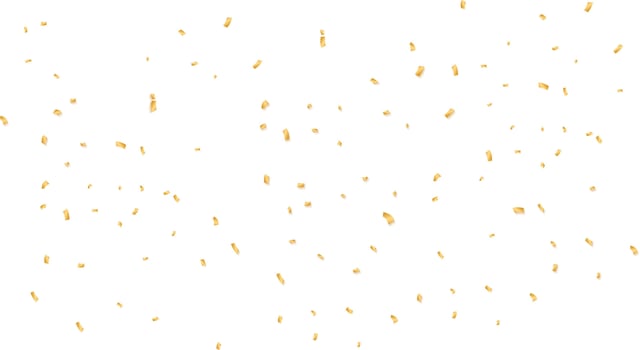 Vector golden confetti background.
