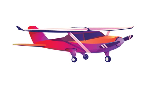 Vector biplane or aircraft attractions premium