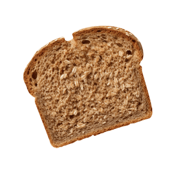 Freshly baked bread loaf slice isolated on transparent background png