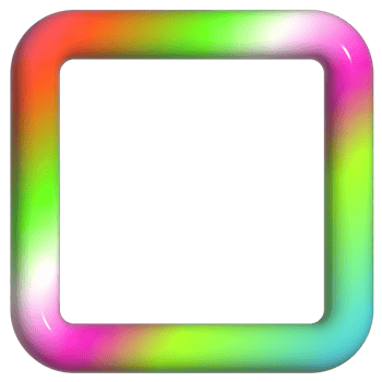 Glossy square frame 3d png