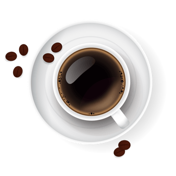 A Cup of Coffee with Top View png