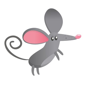 Cute cartoon mouse vector