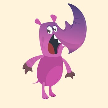 Cartoon rhino vector illustration