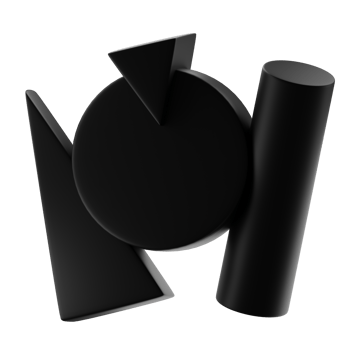 Abstract Shape Black Matte 1 3D Illustration png