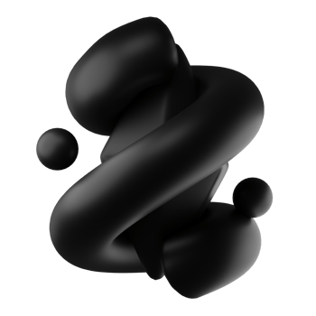 Abstract Shape Black Matte 2 3D Illustration png