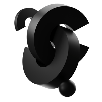 Abstract Shape Black Matte 8 3D Illustration png