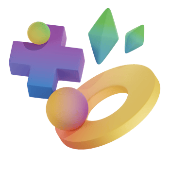 Abstract Shape Gradient 6 3D Illustration png
