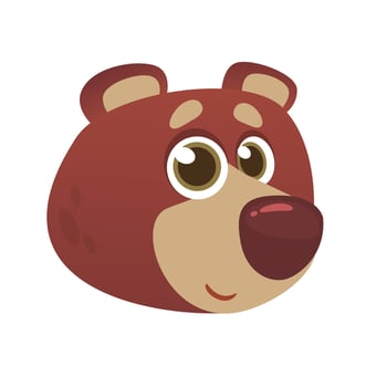 Cute cartoon bear. illustration vector