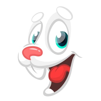 Happy Bunny rabbit cartoon. Vector illustration