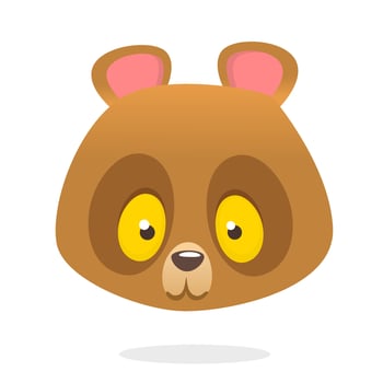 Funny cartoon bear vector illustration