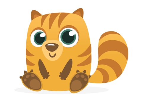 Cartoon Chipmunk or marmot laughing. Vector illustration