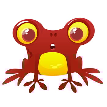 Funny Frog Cartoon. Vector illustration