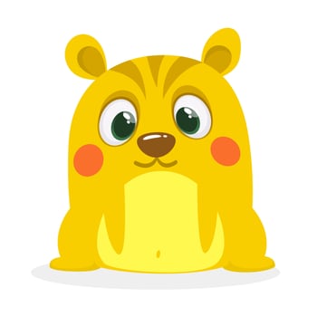 Cartoon vector illustration of cute hamster