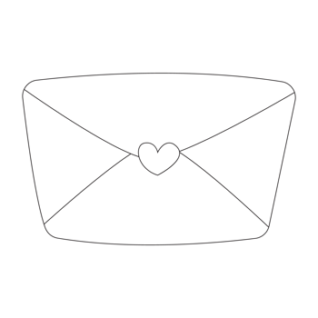 Love Messages Valentine Sticker Outline 2D Illustration png
