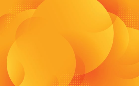 abstract orange background with circular shapes and halftone composition. vector illustration