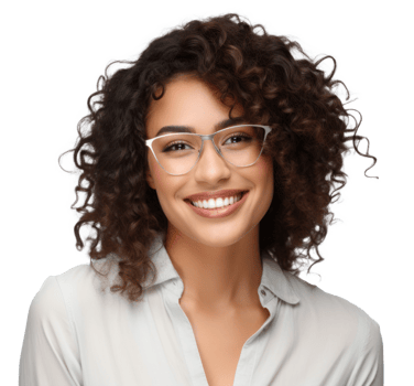Smiling woman isolated png