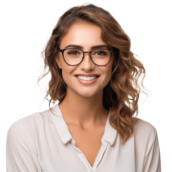 Smiling woman isolated png