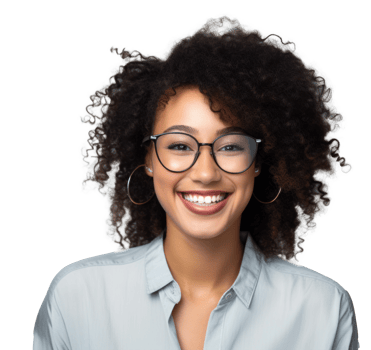 Smiling woman isolated png