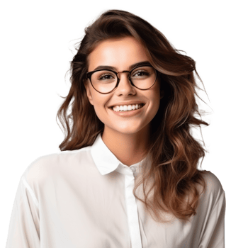 Smiling woman isolated png