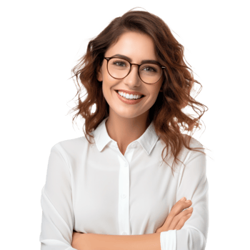 Smiling woman isolated png