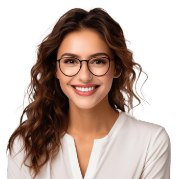 Smiling woman isolated png