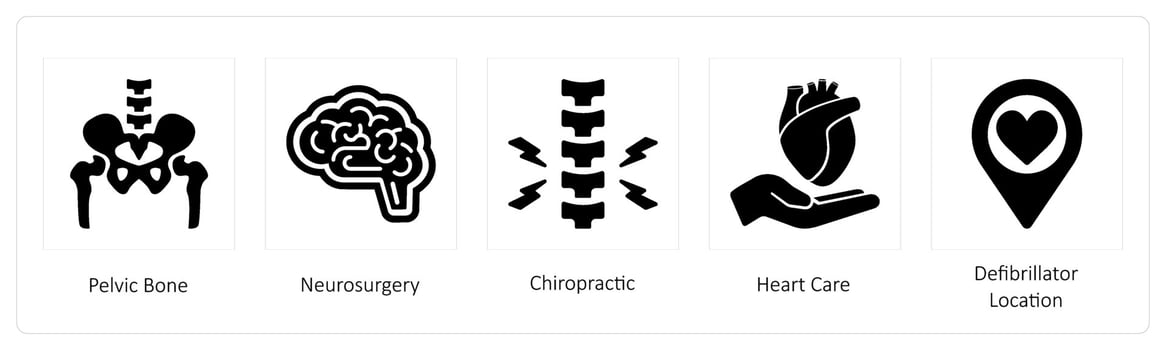 Pelvic Bone, Neurosurgery, Chiropractic vector