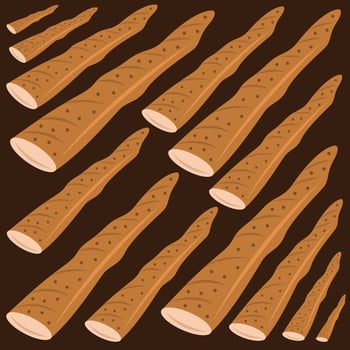 Burdock root plant vector illustration for graphic design and decorative element